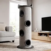 Когтеточка 150 см, Белый-Графит
