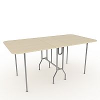 Стол книжка трансформер от производителя Standart Plus - 1770х1000х750 цвет столешницы Дуб Дымчатый подстолье Светлое