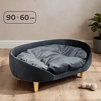 Лежанка Лилу 60*90 см, Графит