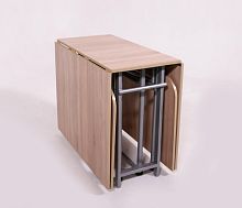 Стол книжка трансформер от производителя Maksimus 2 Plus - 3050х1000х770 цвет Дуб Санома подстолье Светлое